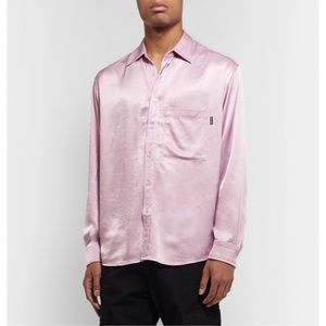 Noon Goons Men's Satin-Twill Shirt Pink 2XL